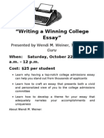 Writing A Winning College EssayOct22