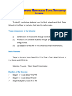 Mathematics Scholarship Scheme