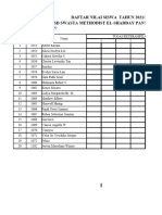 Format Daftar Nilai Uas Kelas 5 Sd