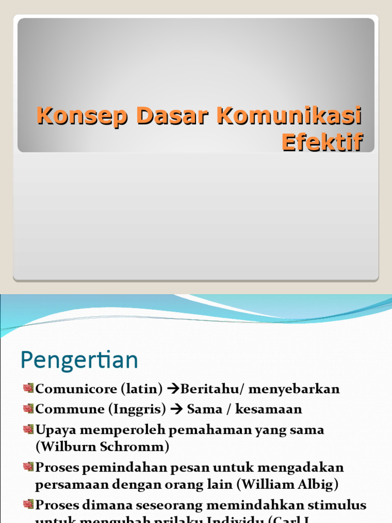 Dasar Dasar Komunikasi Efektif Pdf