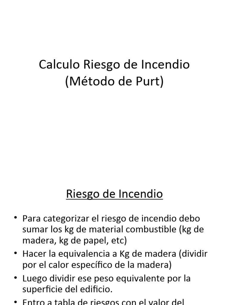 Cálculo de Riesgo de Incendio | PDF