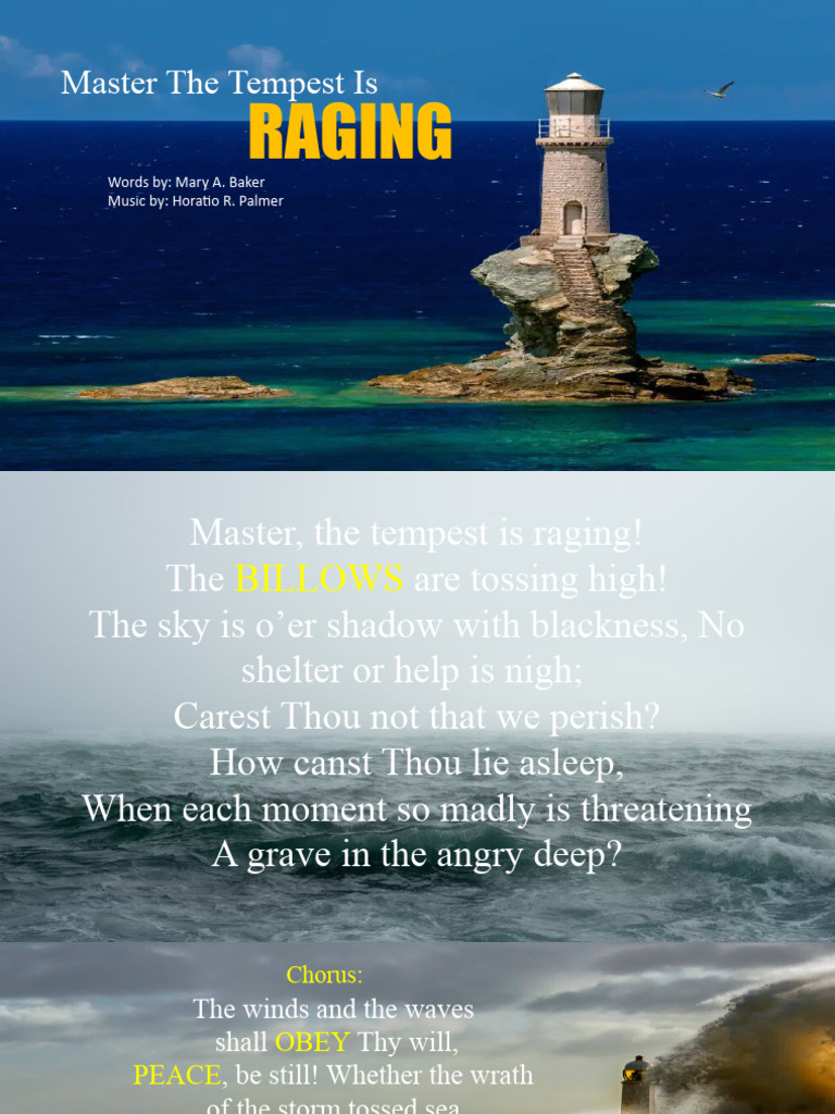 Master the Tempest Is Raging Lyrics | PDF