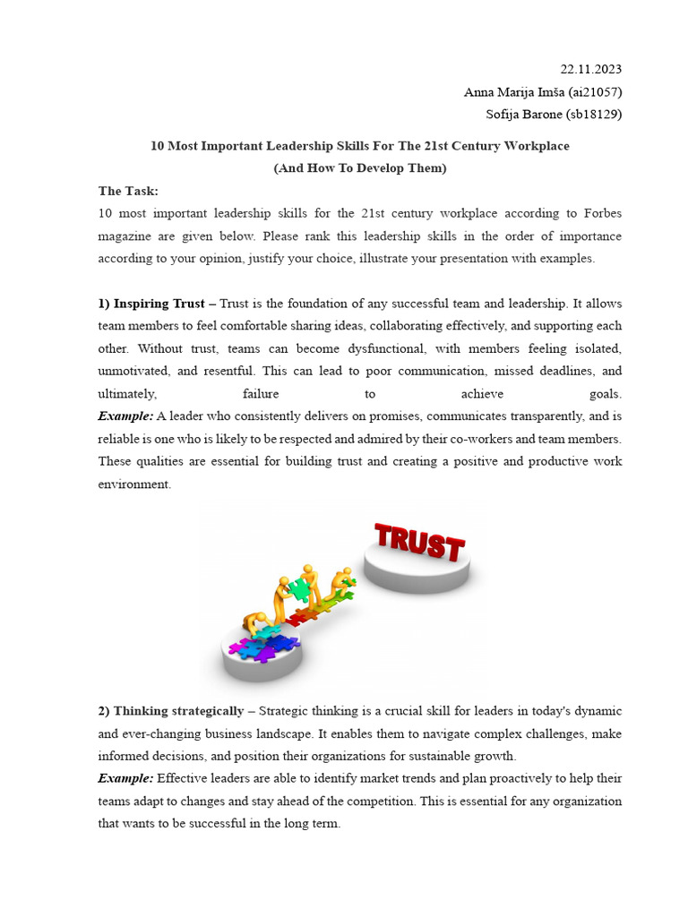 Essential Leadership Skills for Success | PDF | Team Building | Goal