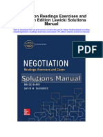 Negotiation Readings Exercises and Cases 7th Edition Lewicki Solutions Manual