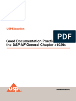 Good Documentation Practices and The USP-NF General Chapter