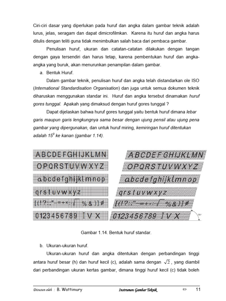Standar Penulisan Gambar Teknik | PDF
