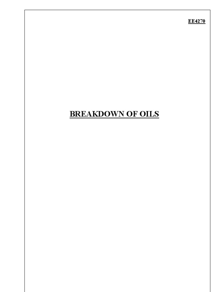 Oil Breakdown Testing | PDF | Electrical Breakdown | Transformer