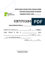 Modelo Certificado Projetos Pesquisa IFPB