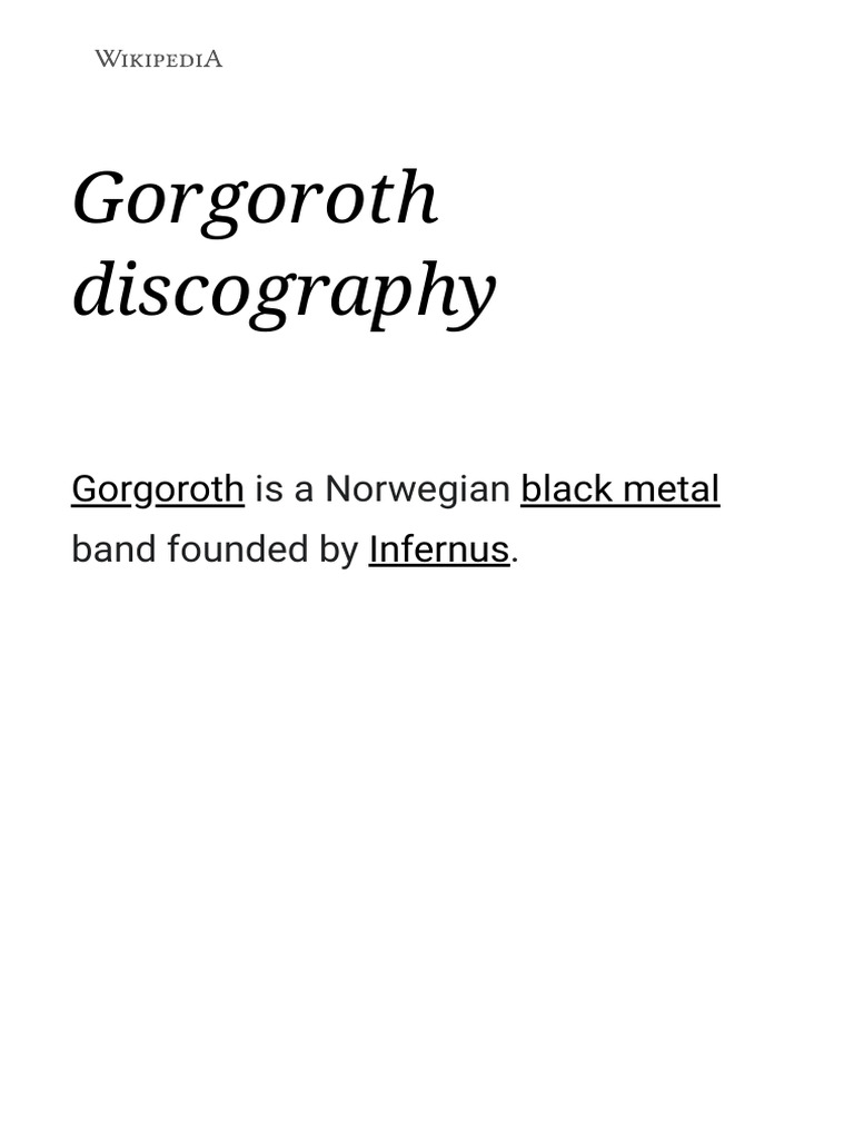 Gorgoroth discography wikipedia pdf heavy metal music rock albums