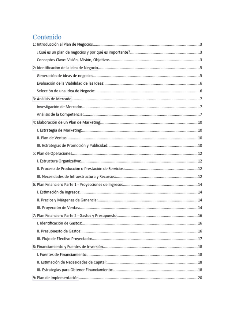 Guía Completa para un Plan de Negocios | PDF | Marketing ...