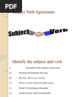 Subject Verb Agreement