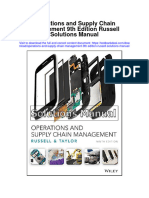 Operations and Supply Chain Management 9th Edition Russell Solutions Manual