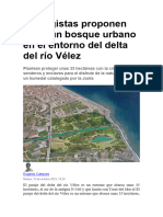 Ecologistas Proponen Crear Un Bosque Urbano en El Entorno Del Delta Del Río Vélez - Diario Sur