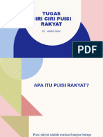 Tugas Ciri Ciri Puisi Rakyat (Bahasa Indonesia)