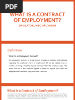 What Is A Contract of Employment