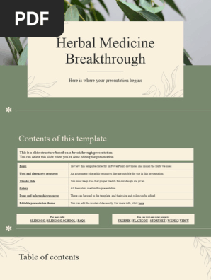 Herbal Medicine Breakthrough by Slidesgo