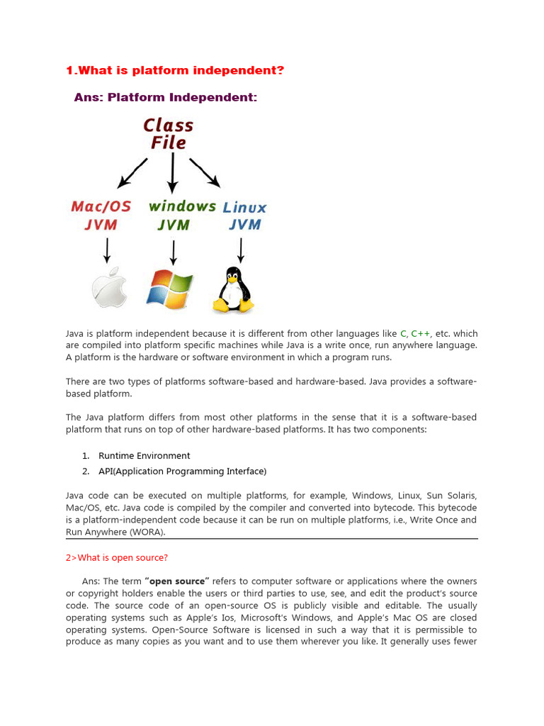 Java Theory Questions | PDF | Java (Programming Language) | Java ...
