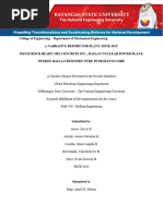 Plant Tour Narrative Report For Drilling Engineering