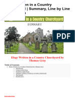 Elegy Written in A Country Churchyard Summary