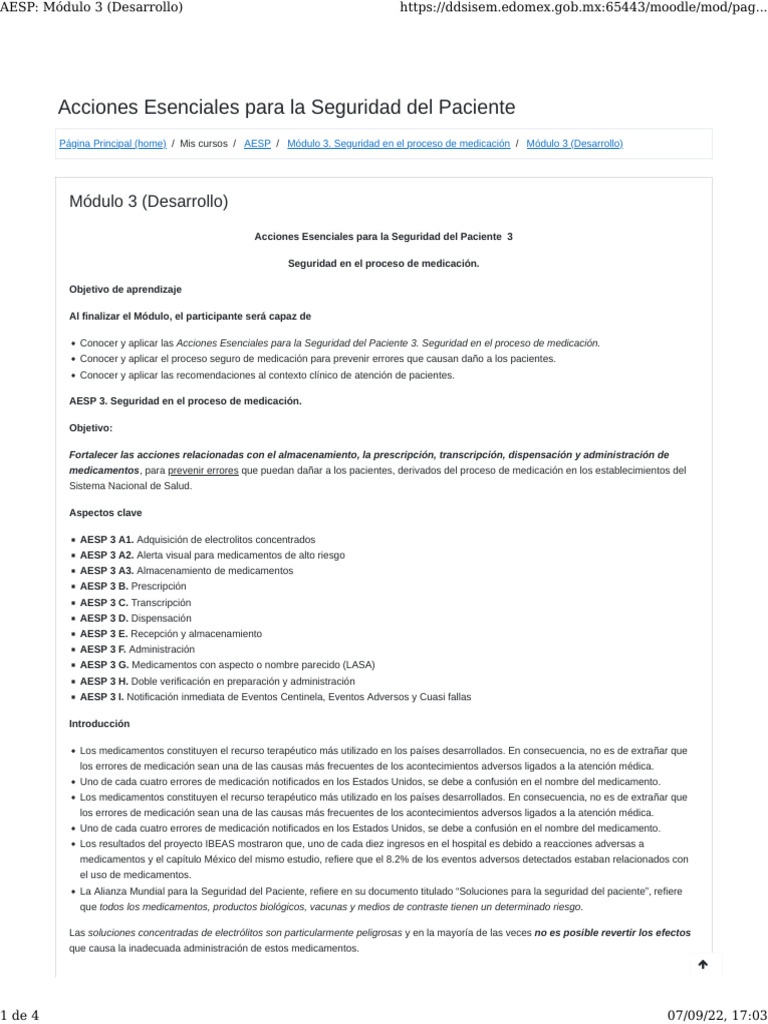 AESP Módulo 3 (Desarrollo) | Descargar gratis PDF | Medicamentos con ...