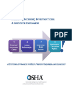 Guia de Investigação de Acidentes OSHA para Trabalhadores