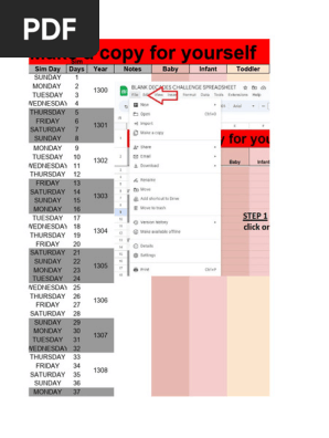 Blank Decades Challenge Spreadsheet