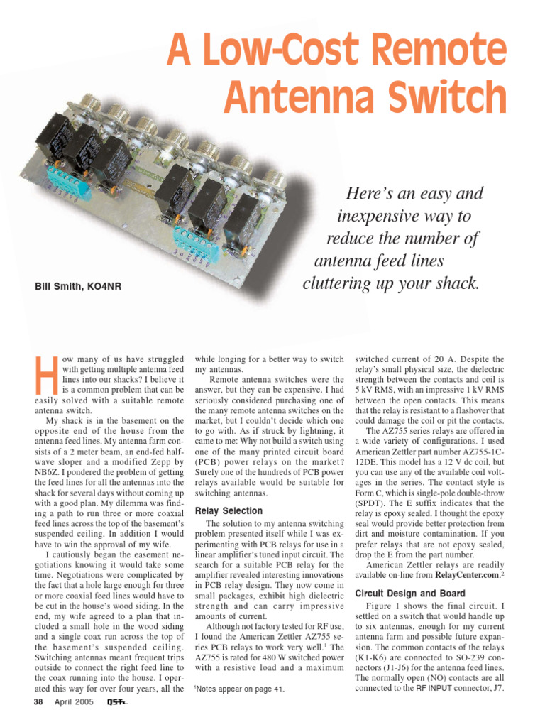 2005 arrl periodicals apr qst arrl pdf relay printed circuit