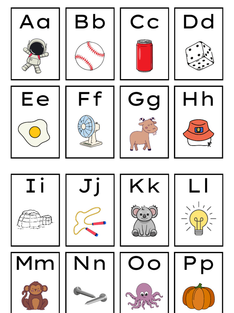 Colorful Alphabet Letter Printable Flashcards | PDF