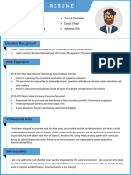 Simple Blue Resume WPS Office