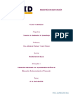 Planeación Relacionada Con La Problemática Del Área de Educación Socioemocional en Preescolar