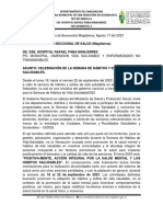 Lineamiento y Cronograma de Actividades - Semana de Habitos Saludables 2023.