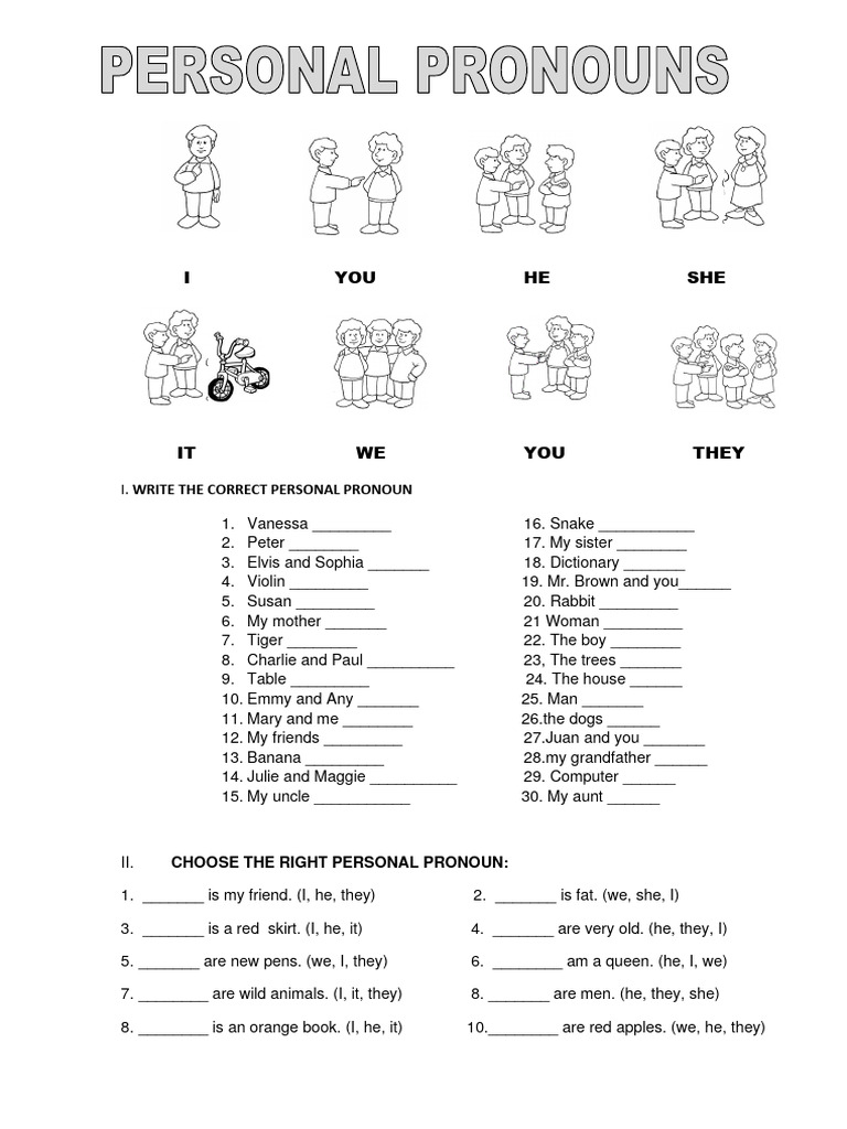Personal Pronouns PDF
