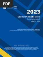 NEW SAMPLE 2023 External Penetration Test Engagement Report FINAL