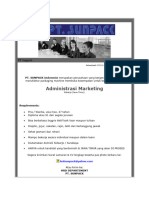 Administrasi Marketing: PT Sunpack