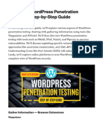 WordPress Penetration testing 