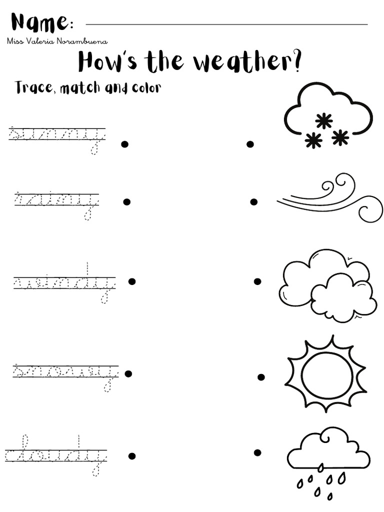 The Weather Worksheet 1 PDF
