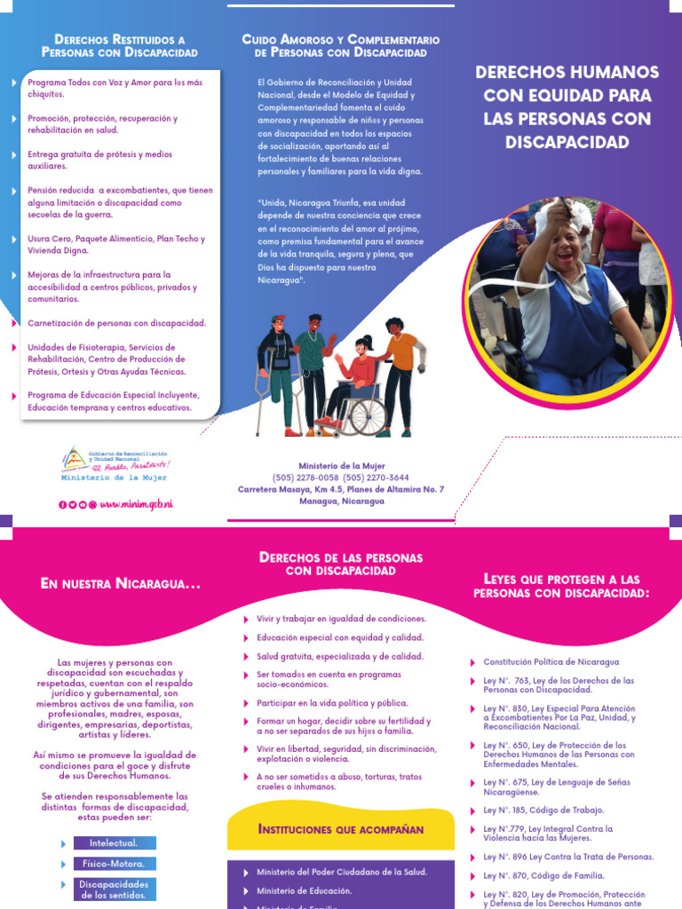 Derechos Humanos y Equidad para Discapacidad | PDF | Invalidez | Nicaragua