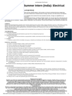 Job Description 2024 Summer Intern (India) - Electrical (270613)