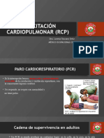 Resucitación Cardiopulmonar (RCP) : Dra. Lorena Toscano Ortiz Médico Ocupacional Cbe