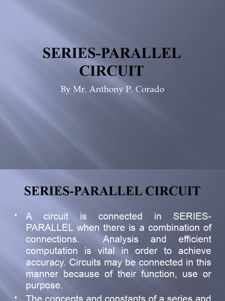 2nd Quarter Week 4 Series Parallel Circuit | PDF | Series And Parallel ...