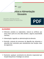 Alimentos e Alimentação - Glossário