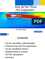 Jet Fan Thrust With Fire Suppression