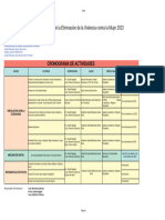 Cronograma de Actividades - Semana de Violencia