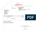 Pepperfry Table Assembly Invoice