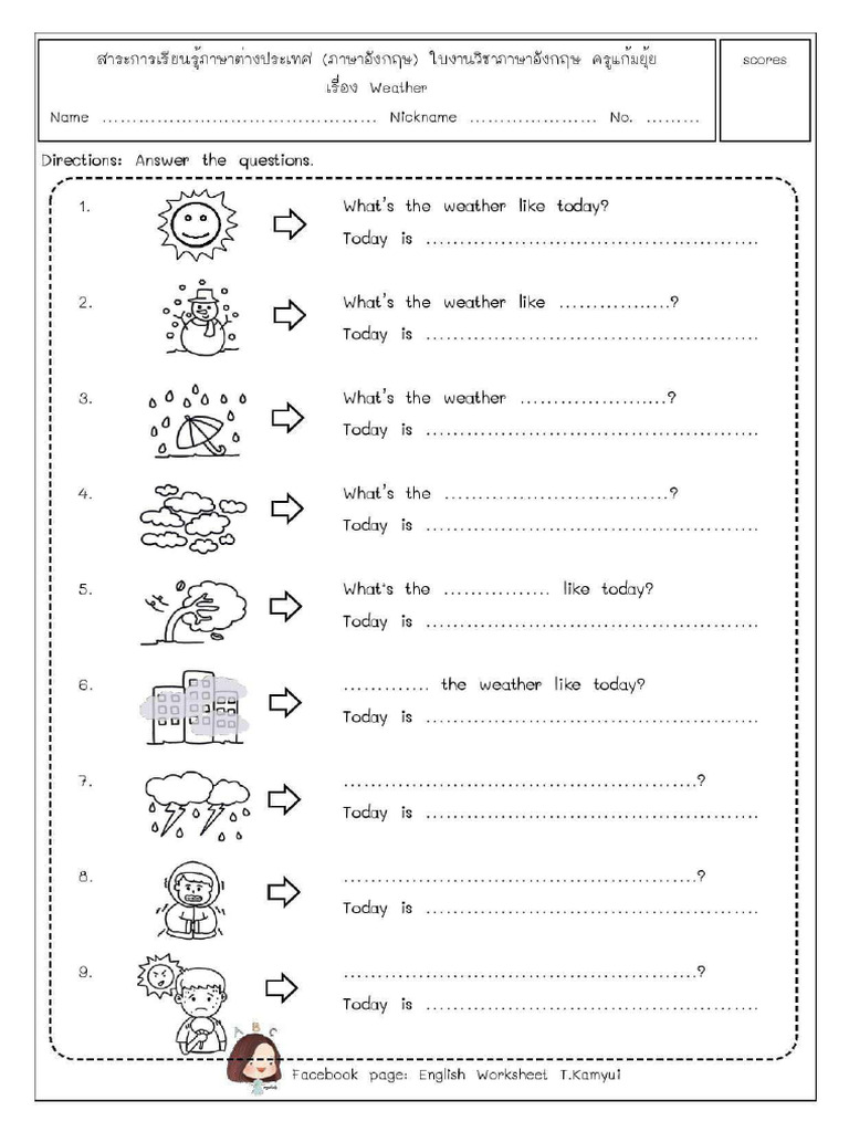 Weather Worksheet 2 PDF