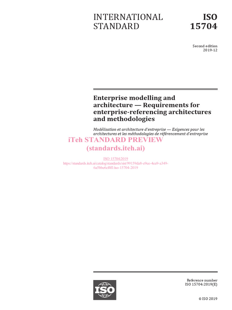 Iso 15704 2019 | PDF | Enterprise Architecture | Conceptual Model