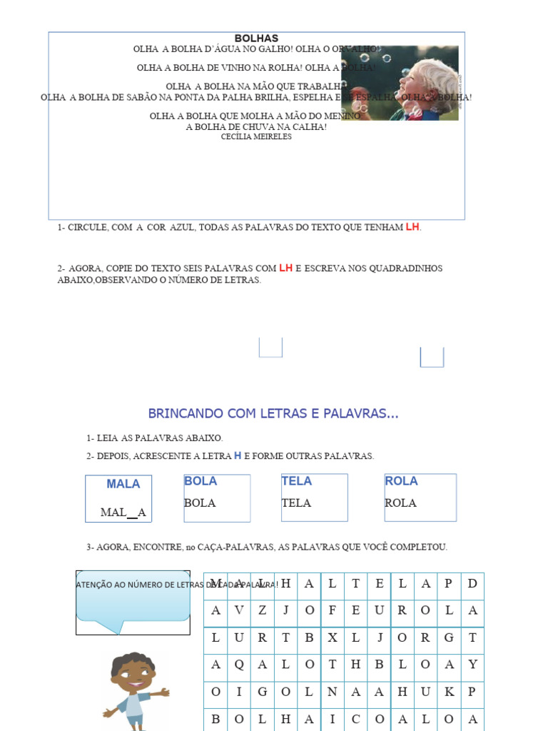 Atividades de Leitura e Escrita | PDF, image size:768x1024