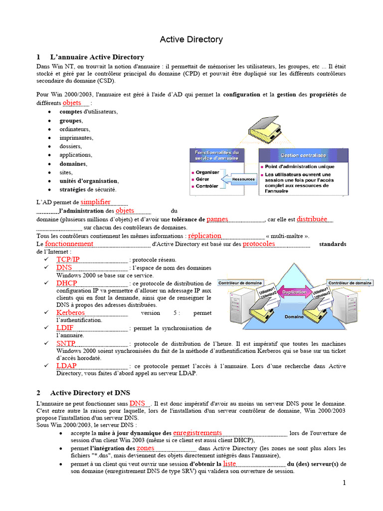 Introduction à Active Directory | PDF | Active Directory | Système de ...