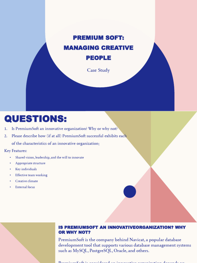 PremiumSoft: A Case Study in Innovation | PDF | Innovation | Business