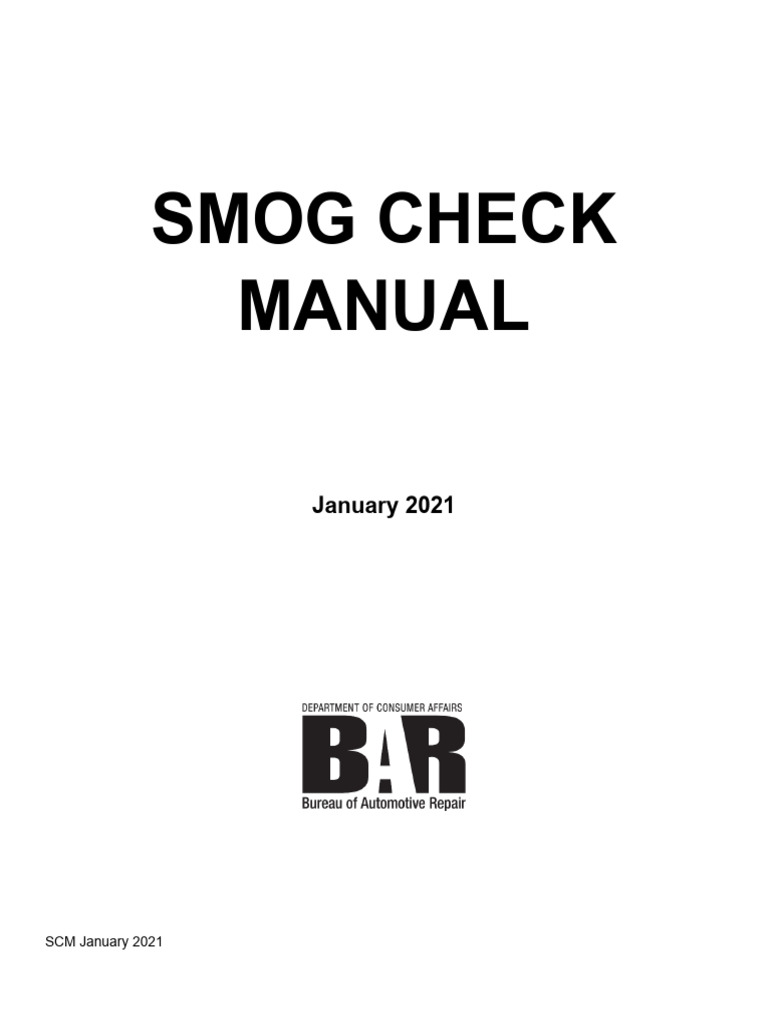 Smog Check Manual PDF Exhaust Gas Diesel Engine